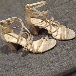 Gold size 9.5 Jessica Simpson heels
